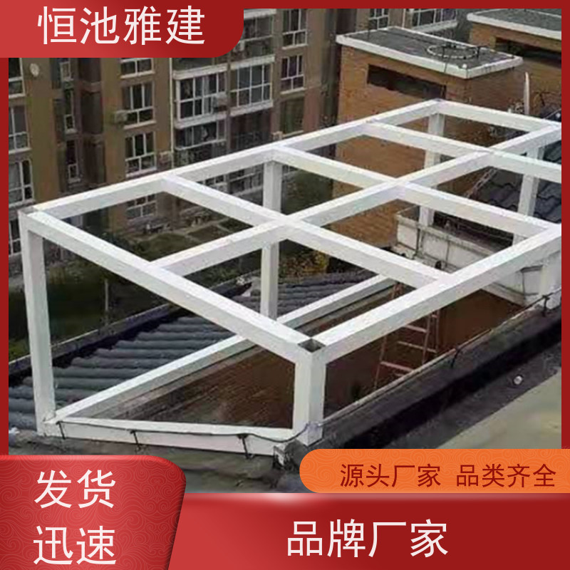 钢化玻璃雨棚 钢结构阁楼 阳光房露台 聚氨酯板彩钢房 厂家直供 品牌