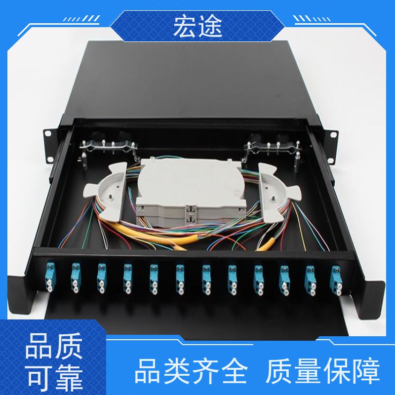 宏途 机架式MPO 24芯ST多模光缆终端盒 光纤机柜
