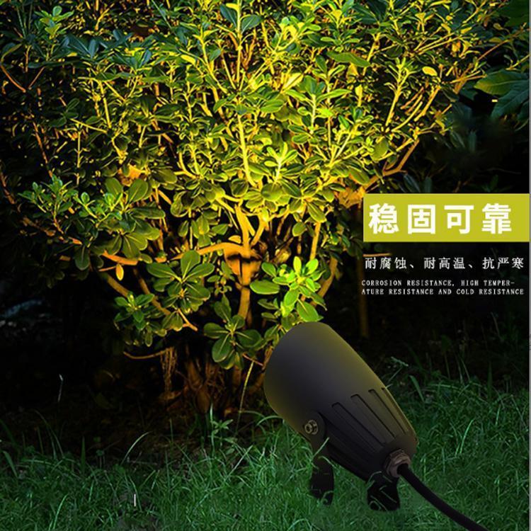 led一束光户外防水照树柱头聚光灯3W小射灯草坪地插灯投光灯捷翔