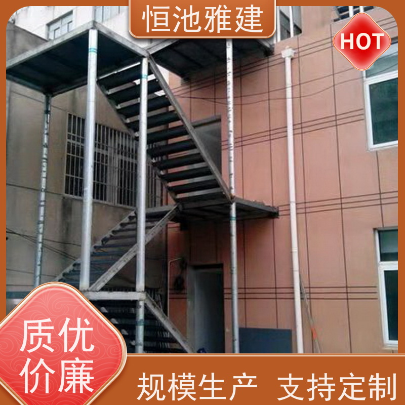 恒池雅建 室内钢架楼梯 预制化加工 可循环使用
