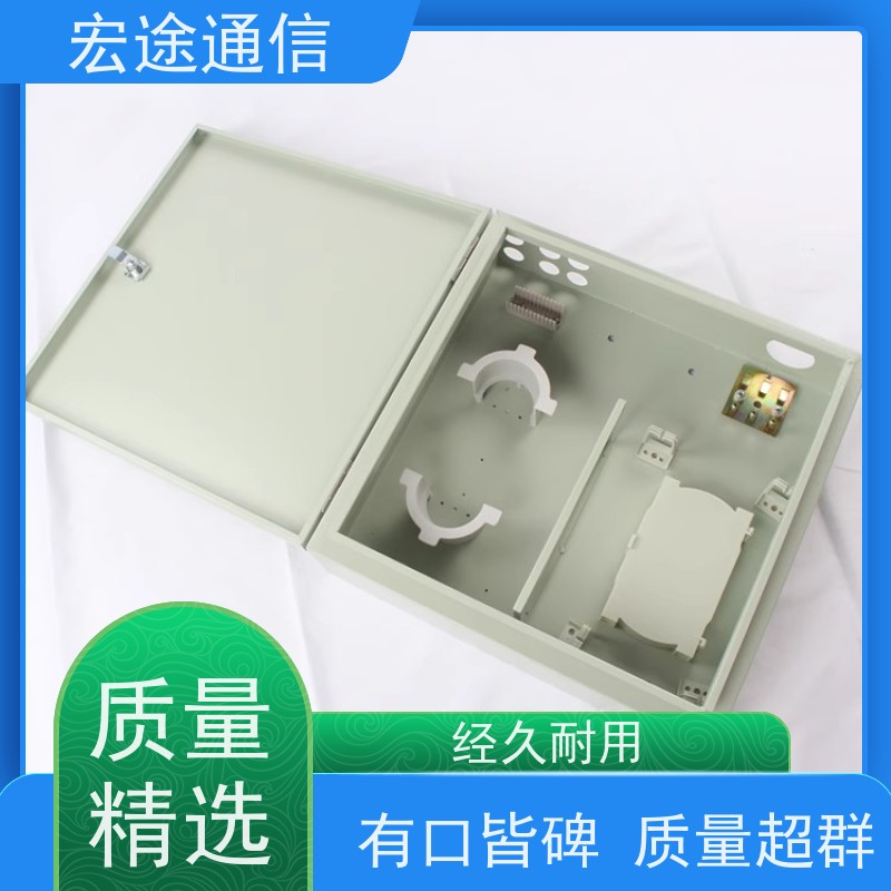 宏途通信 抱杆式 楼道明装48芯光纤配线箱 FTTH 图文并茂