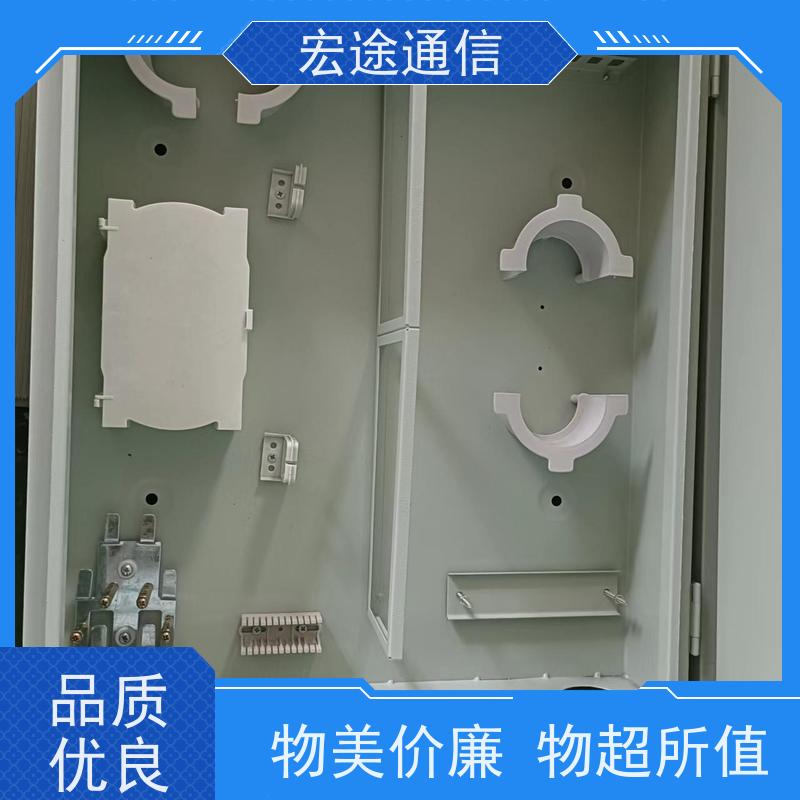 宏途通信 中国联通 挂壁式24芯光纤分纤箱 三网融合 图文并茂