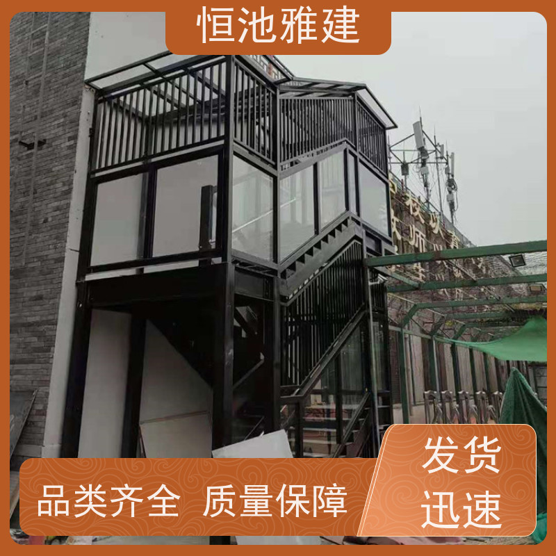 恒池雅建 室外旋转楼梯 挂钩式钢踏板 来图加工定制