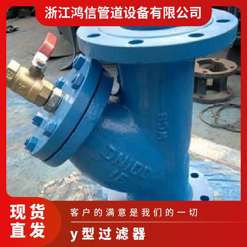 鸿信 铸钢Y型过滤器不锈钢法兰管道排污碳钢高温蒸汽双网DN40 50 80