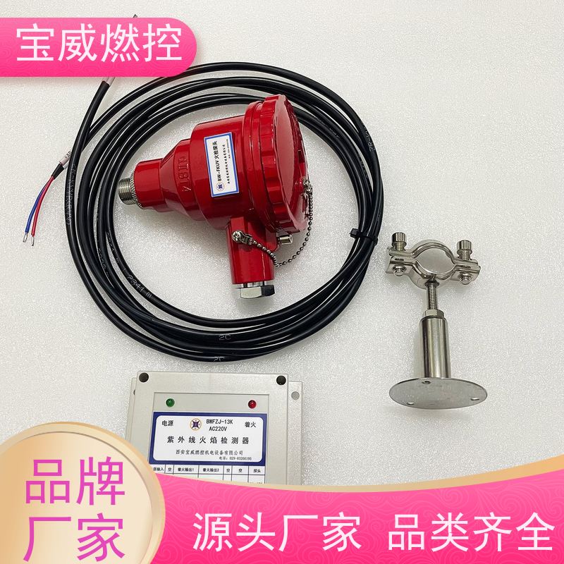 宝威燃控 DC24V 紫外线火焰监测器 燃烧炉火焰检测器输出开关量信号