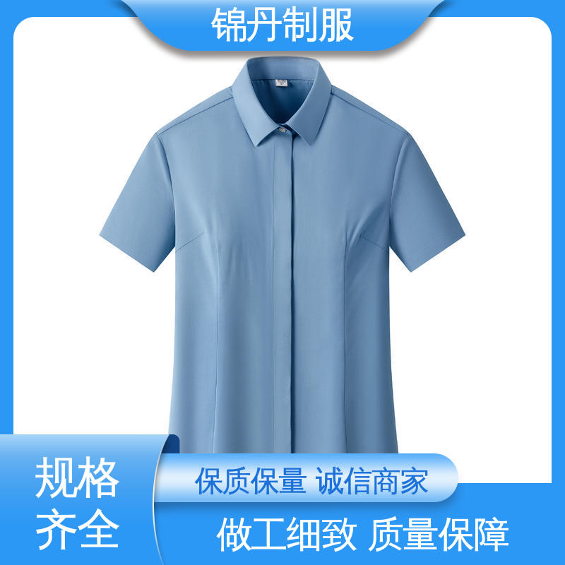 顺|德 短袖女衬衫 团队服 工作服 翻领设计 版型合体