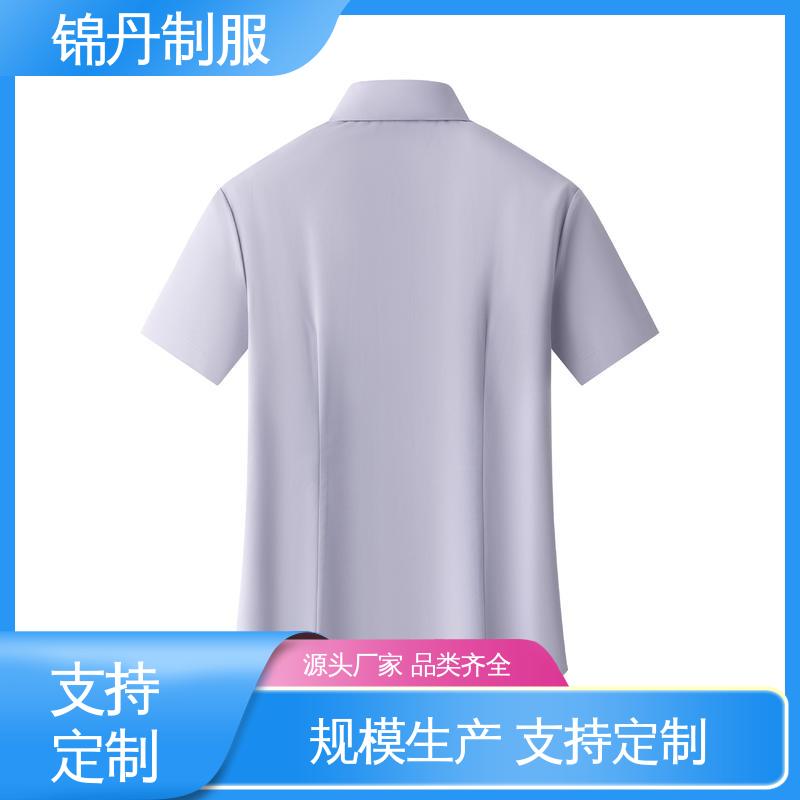 佛|山 翻领短袖衬衫 半袖纯色衬衣 源头厂家 免费印LOGO