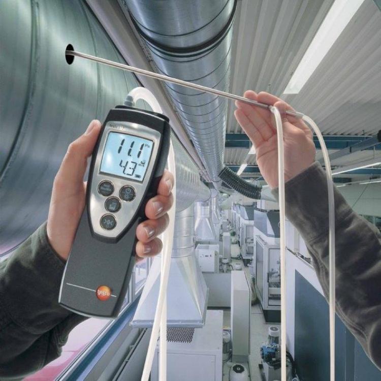 testo 512差压测量仪 同时显示压力和风速 读取方便