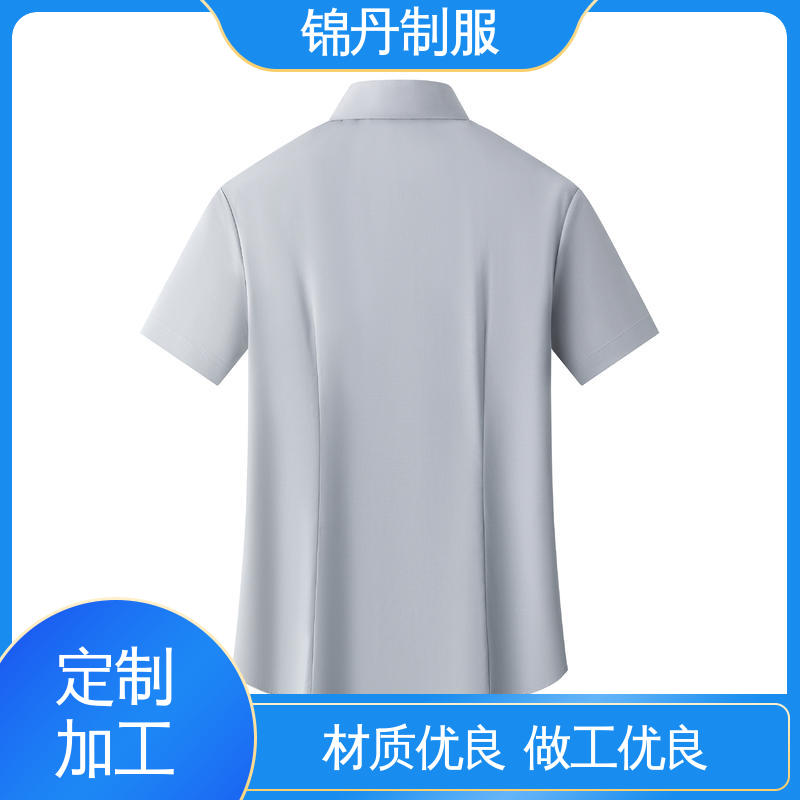 锦丹 顺 德 女士衬衫 半袖纯色衬衣 翻领设计 版型合体