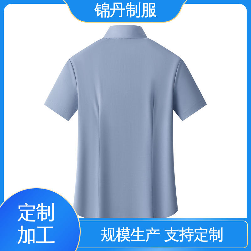 锦丹 顺 德 短袖女衬衫 有领文化衫 统一制服印花绣花logo