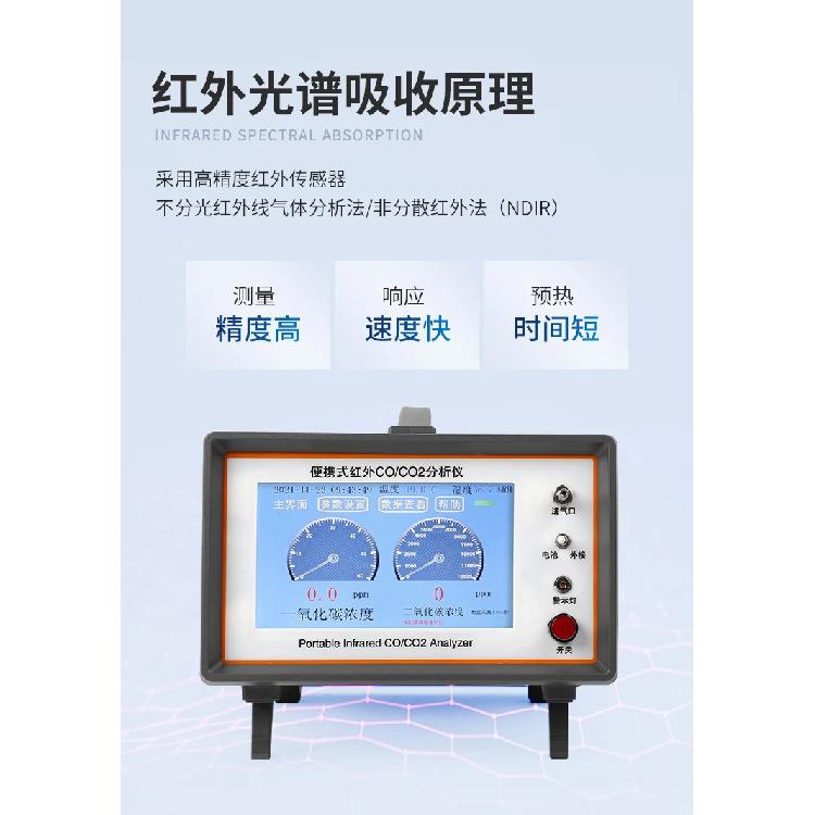 不分光红外线气体分析仪便携式红外CO CO2分析仪