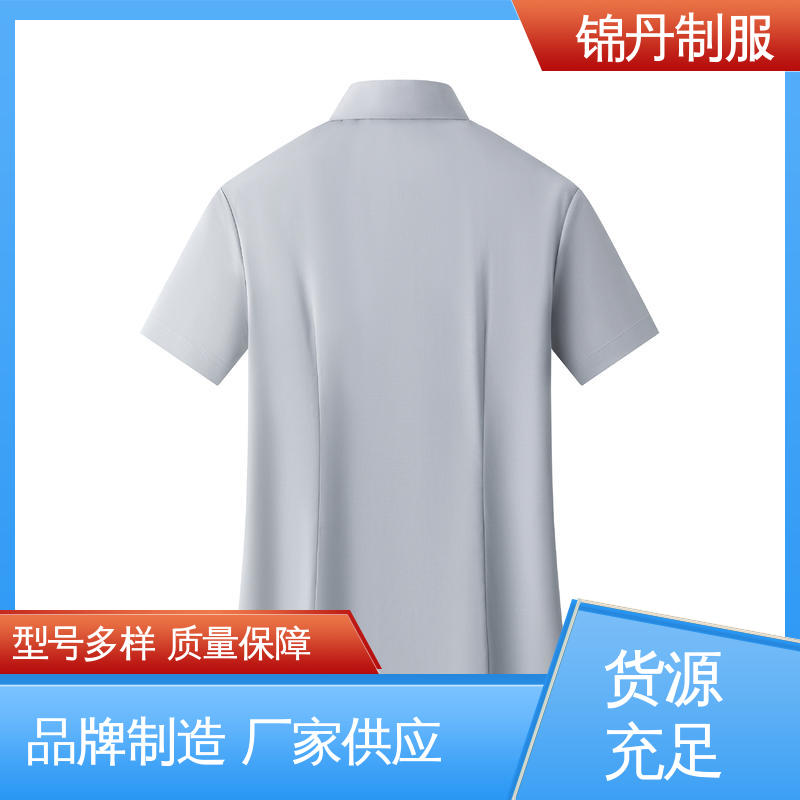 广|州 女士衬衫 短袖商务工作服 公司员工统一制服