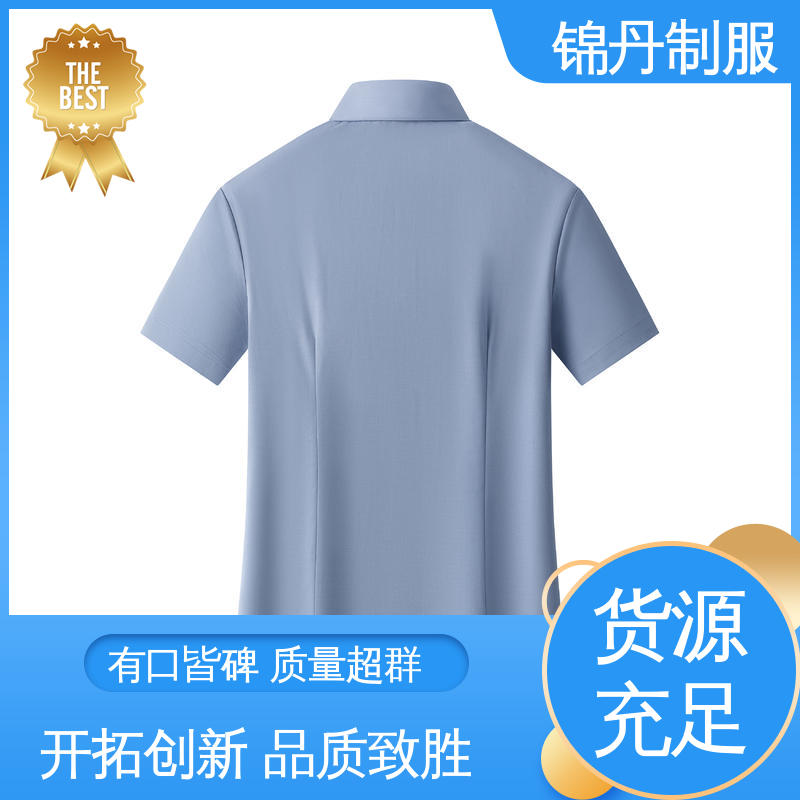 广|州 企业工作服 翻领短袖衬衫 支持打版免费打样