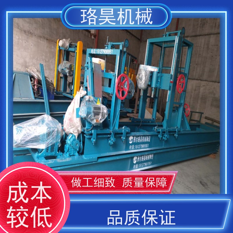 珞昊机械木桩车圆打孔机寿材刨方机凉亭柱子圆木车床