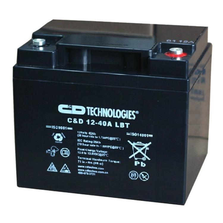大力神蓄电池C&D12-40ALBT西恩迪12V40AH 消防主机UPS直流屏 安防