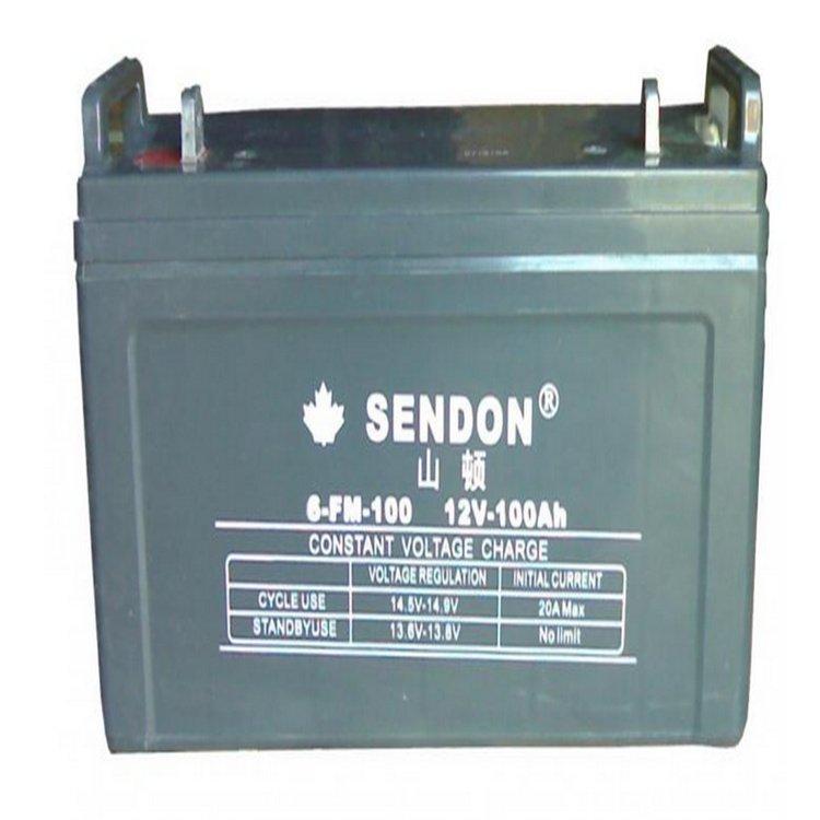 SENDON山顿蓄电池6GFM-100机房应急电源ups免维护电瓶12V100AH