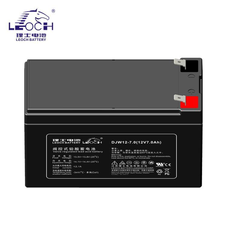 理士LEOCH DJW12-7.0 12V7.0AHUPS电源 安防消防电瓶 电梯蓄电池