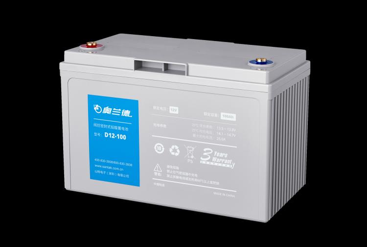 奥兰德蓄电池12v100ah阀控式免维护ups电源D12-100