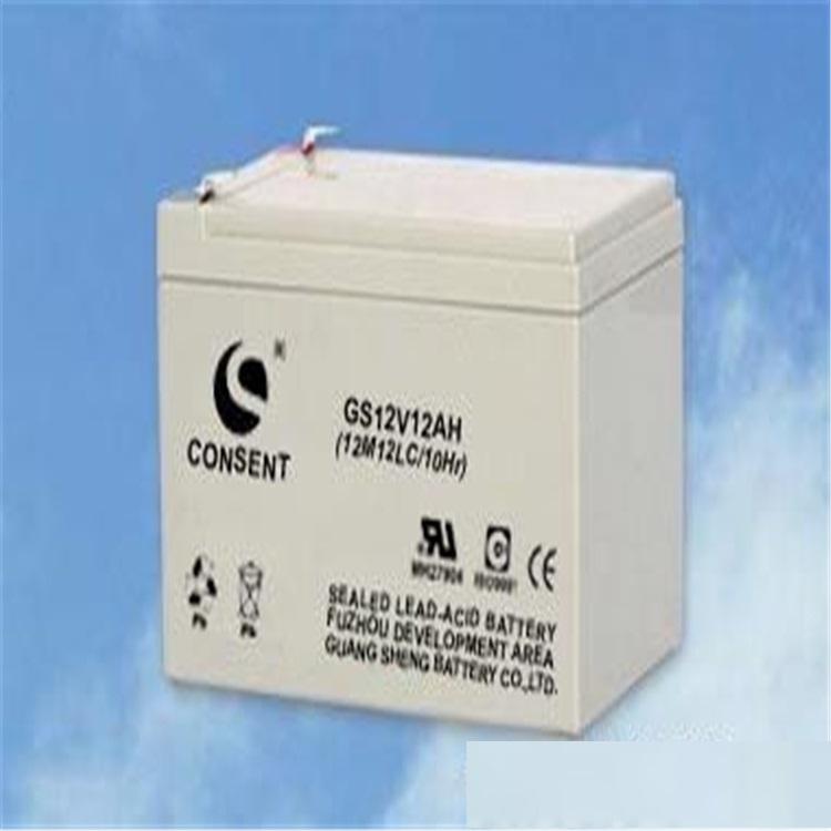 CONSENT光盛蓄电池GS12V7AH铅酸免维护应急电源ups eps