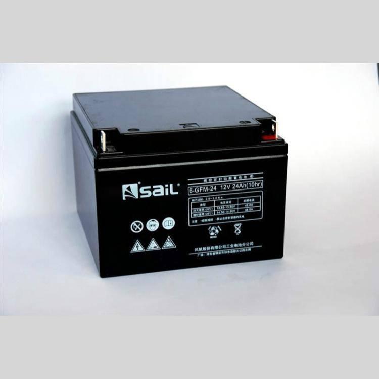 风帆蓄电池6-GFM-24 免维护12V24AH UPS/EPS消防主机配套电源