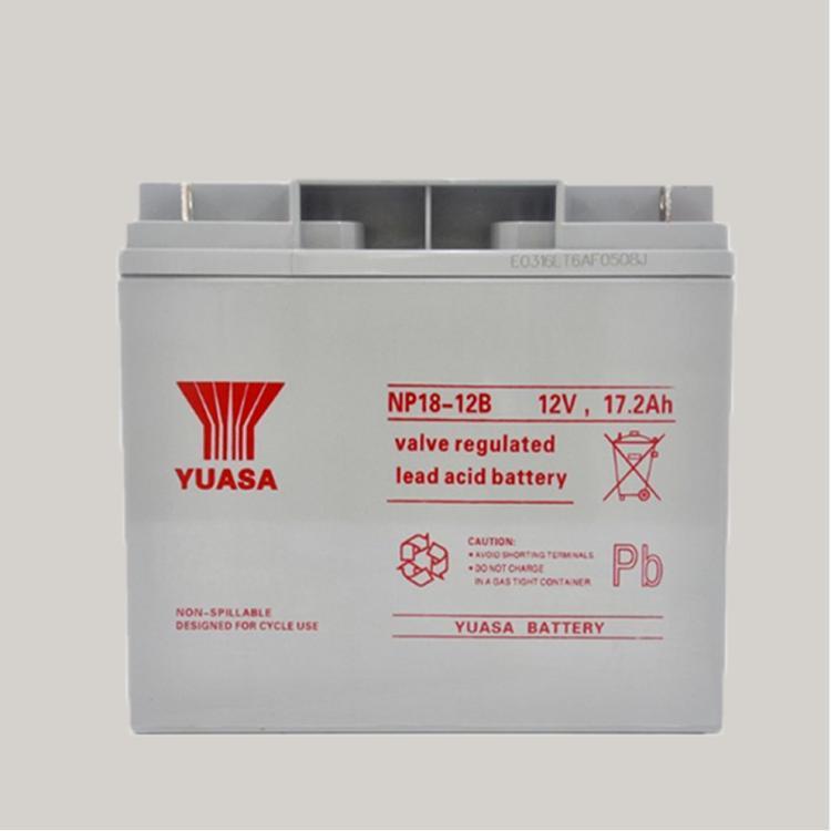 YUASA汤浅免维护铅酸蓄电池 NP18-12B 12V18AH电梯UPS电瓶