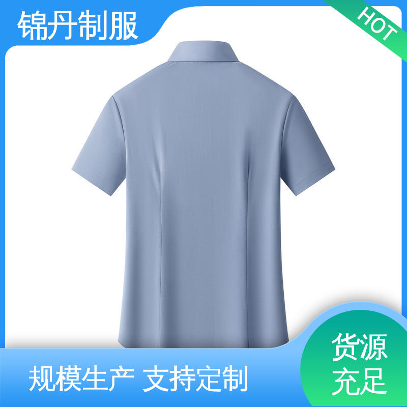 锦丹 佛 山 短袖女衬衫 企业工作服 翻领设计 版型合体