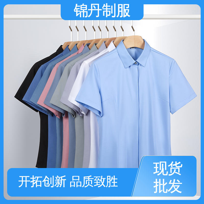 佛|山 夏季工衣 翻领短袖衬衫 源头厂家 免费印LOGO