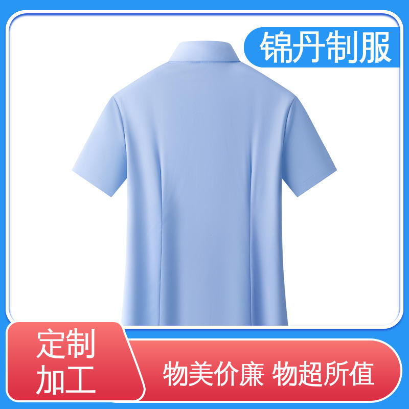 锦丹 禅 城 短袖女衬衫 夏季工衣 翻领设计 版型合体