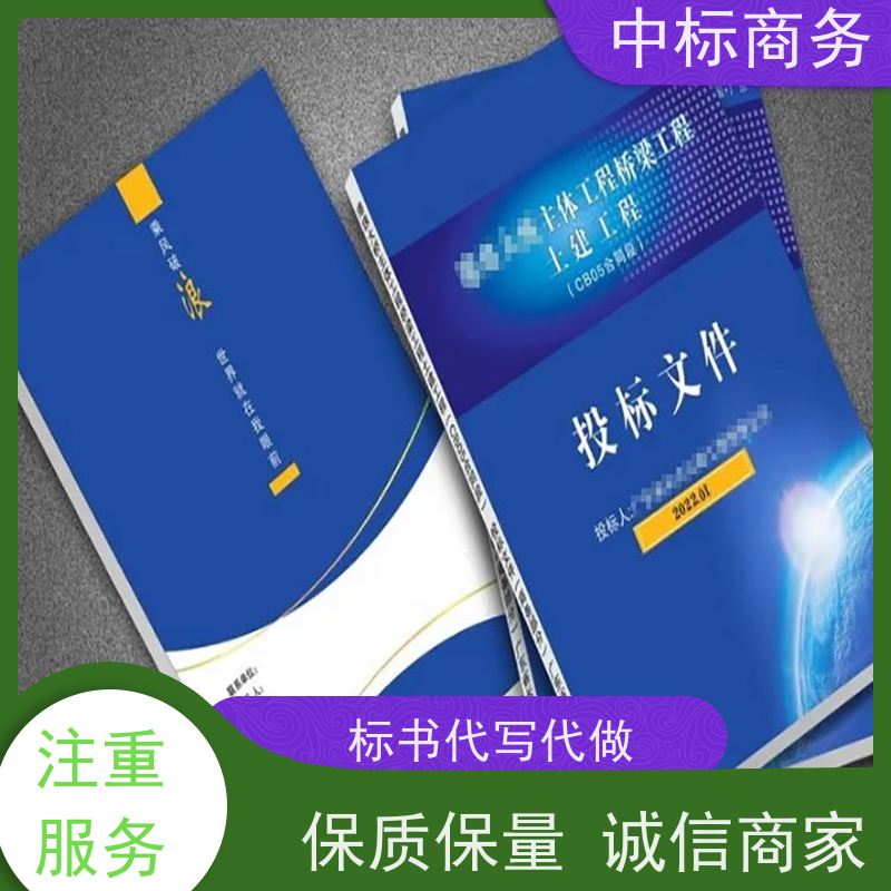 中标商务 成 都投标书代做制作 内容完整 为客户提供良好的解析和建议