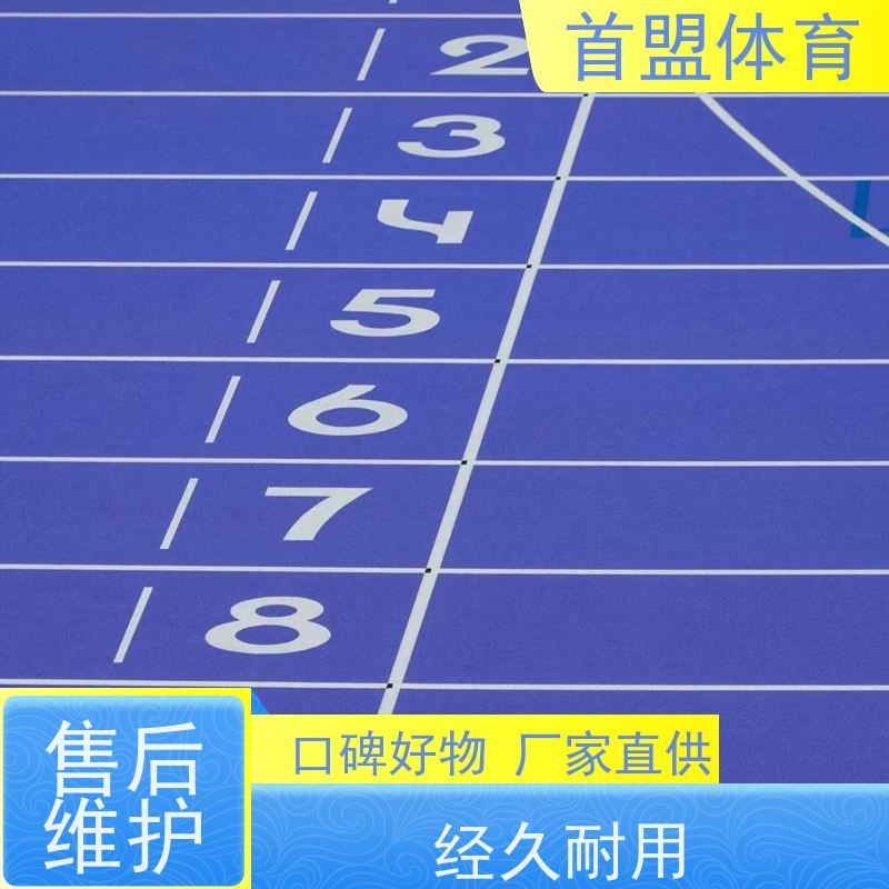首盟体育 训练基地 预制型橡胶跑道卷材 资质齐全 施工便捷