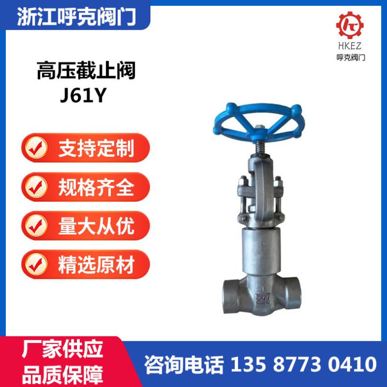 呼克 自密封高温高压截止阀 J61Y 不锈钢特材法兰、焊接锻造电站阀