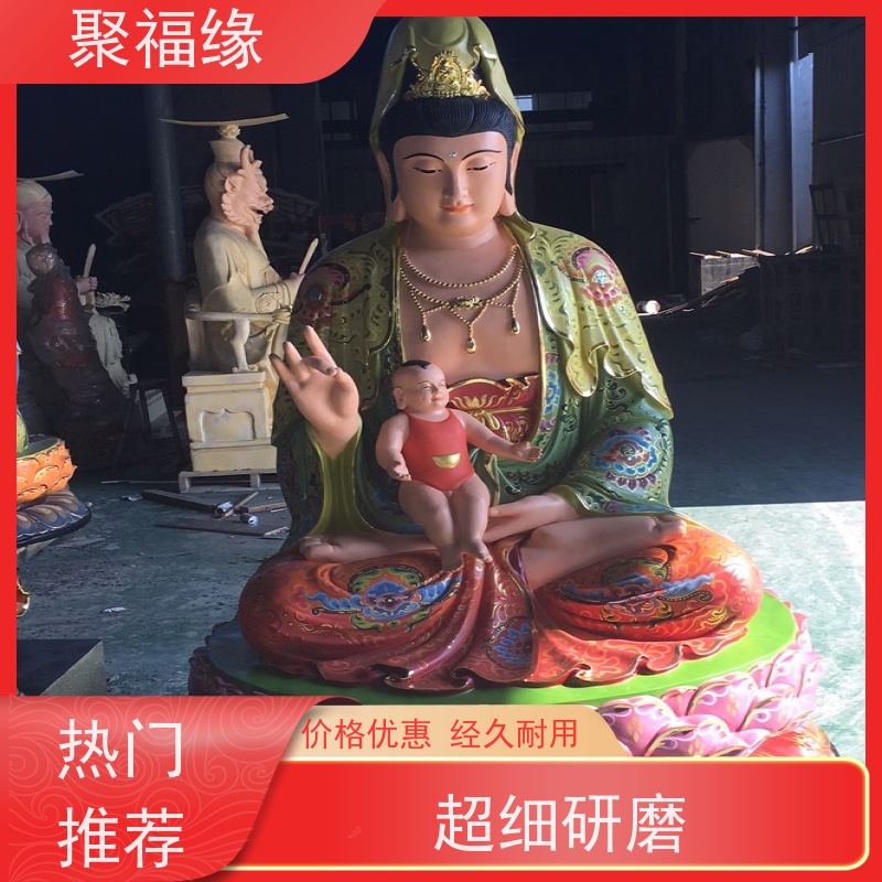 供应四大金刚树脂雕塑 地藏王玻璃钢贴金佛像