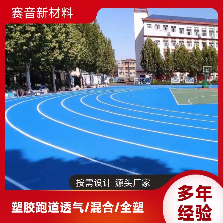13mm体育场塑胶跑道新国标混合型透气型赛音新材料