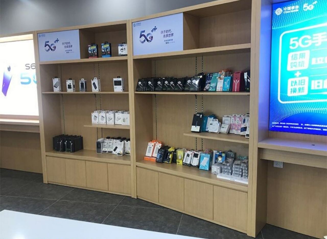 森克 培训机构前台 异形展柜 外观优美 色彩鲜明