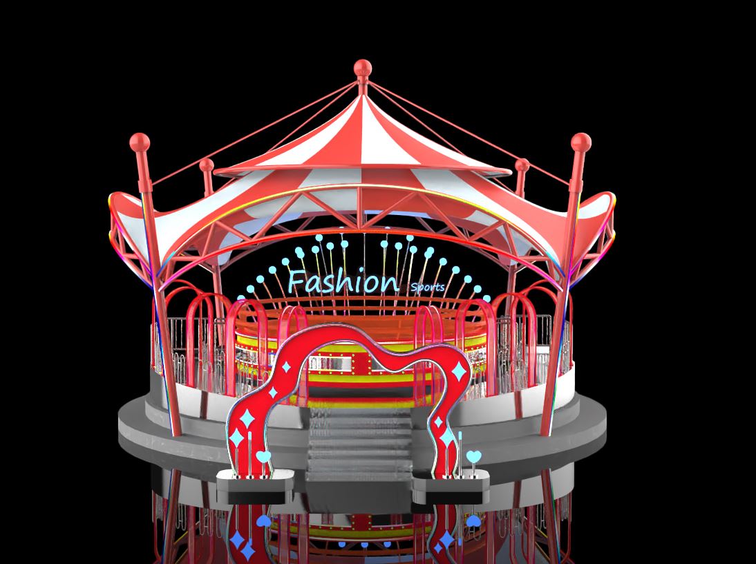 鸿博游艺 户外迪斯科转盘 多人互动游乐设施 规划设计