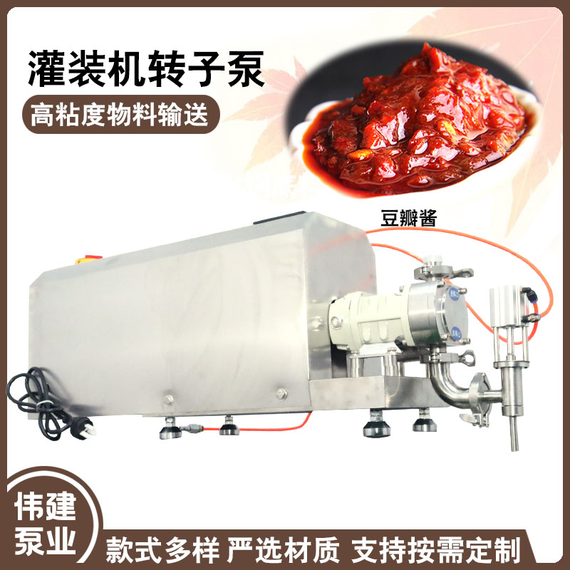 防漏设计 碳素合金钢材质 灌装机转子泵 防止拉丝或断流 伟建定制