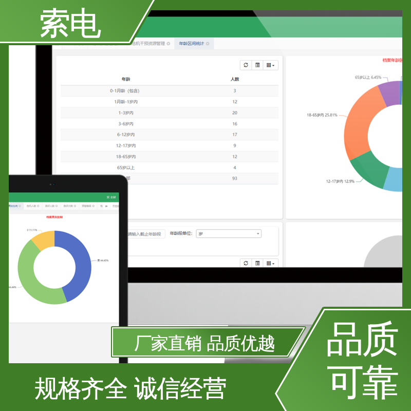 索电 童趣 双液晶显示屏 儿童保健管理系统 立体C型机身