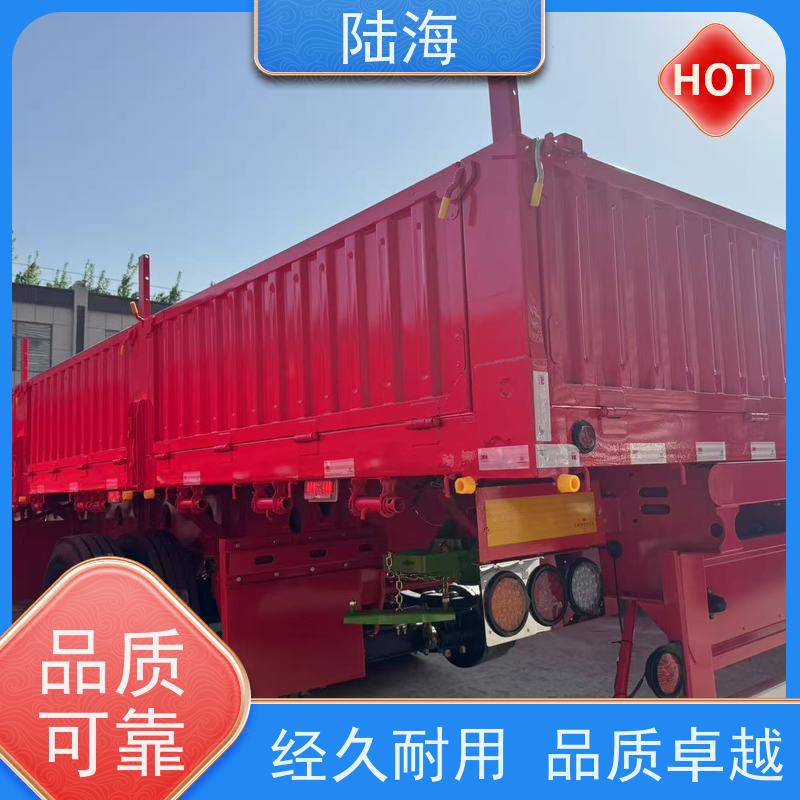  三桥偏翻半挂车 整车自重5.4吨 60标箱 用途广泛