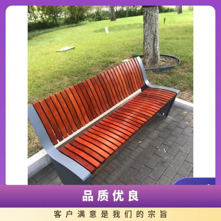 枝源户外公园椅菠萝格实木室外长条凳景区长椅庭院小区欧式休息