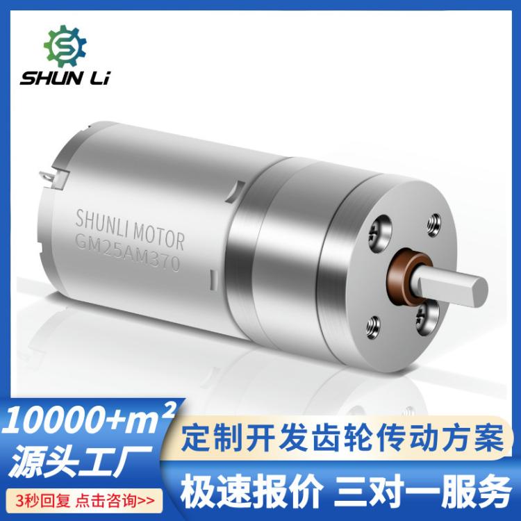 厂家电机直径25mm3V 6V 12V微型直流减速电机参数