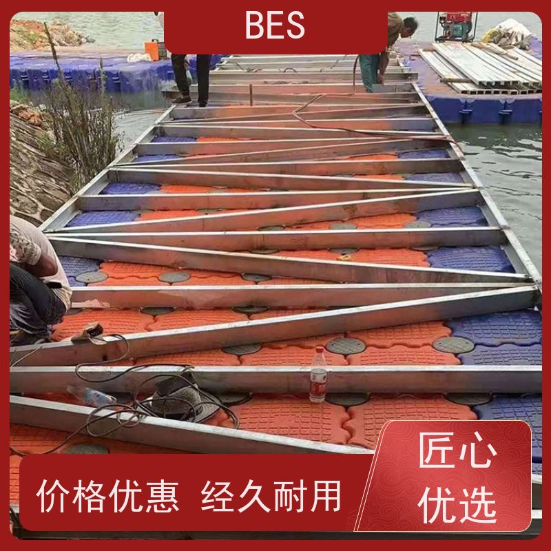 百世水上文旅平台浮箱可铺塑木地板潮汐电站