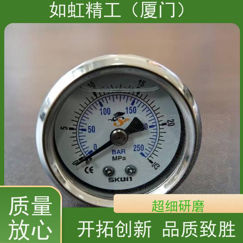 316l不锈钢压力表 轴向1/4NPT螺纹 禁油精密防腐抗震减压阀压力表