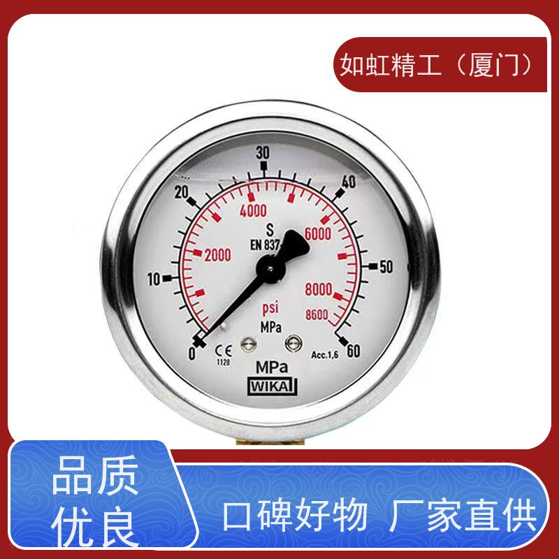 威卡WIKA EN837-1不锈钢真空波登管充液压力表 213.53.063 