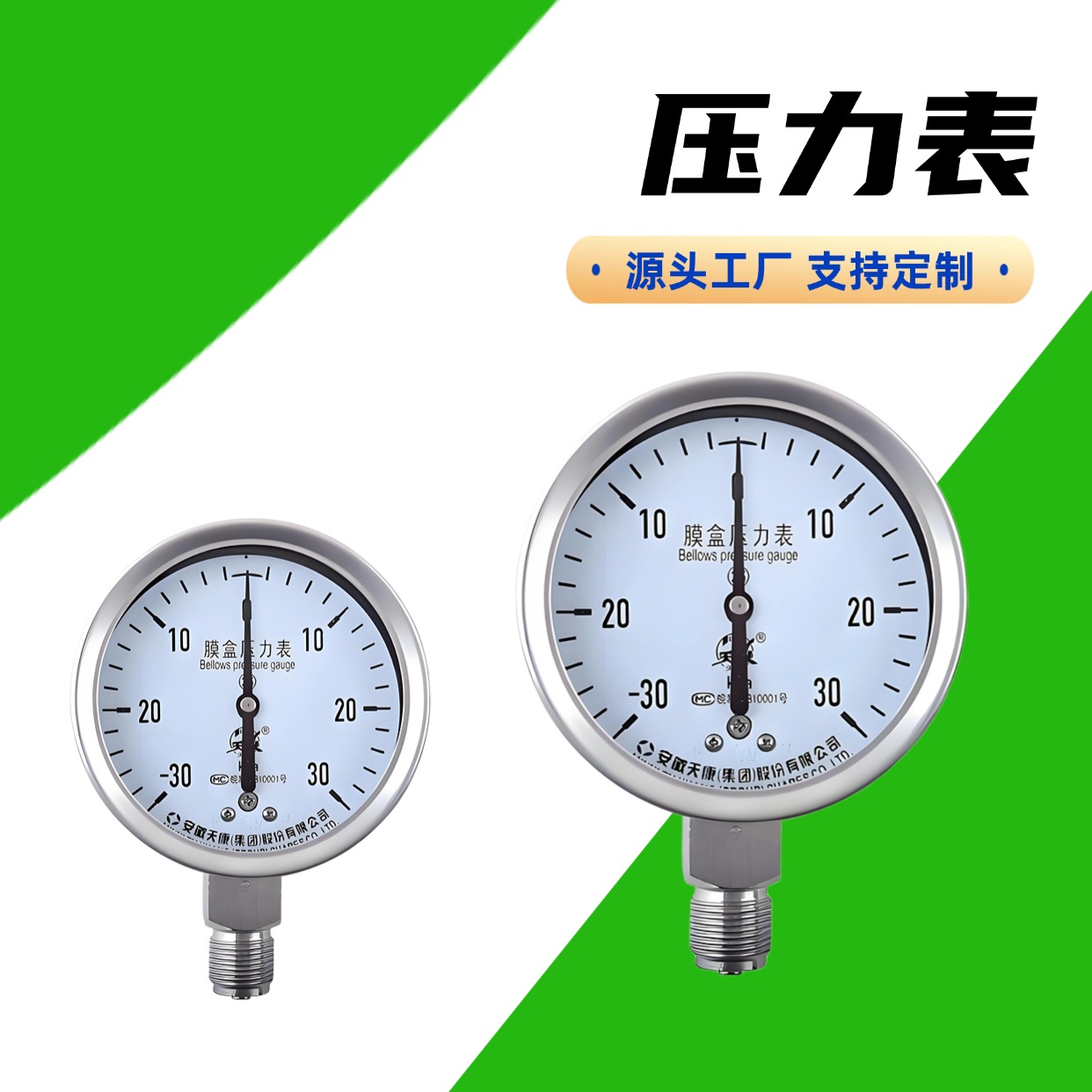 天康 YP-100L 压力表 测量范围广 源头厂家 品类齐全