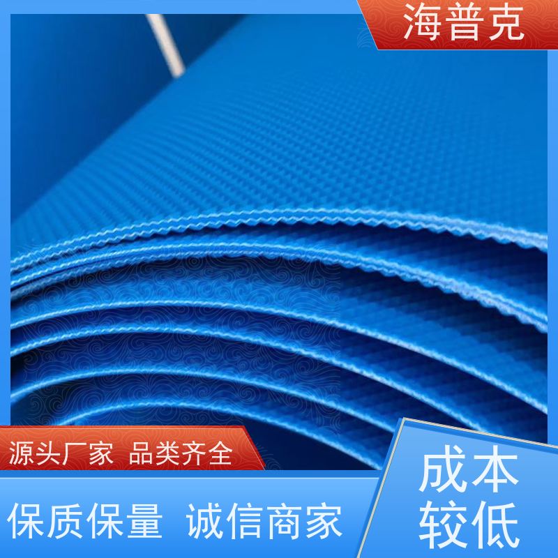 海普克 小型食品粮食 高强度耐拉伸 加挡板防掉落 菱形花纹输送带