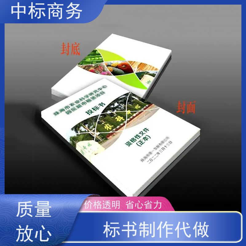 中标商务 四 川标书制作代做 优秀的排版设计 一对一服务 满意为止