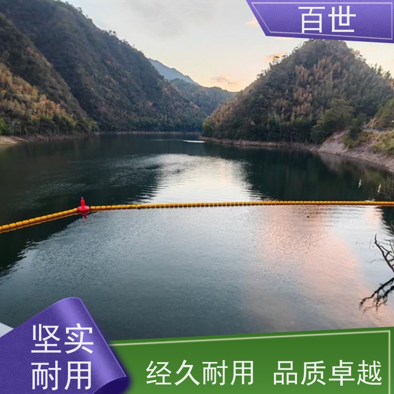 百世泥石流多发区拦污浮筒网格化拦截柔性连接
