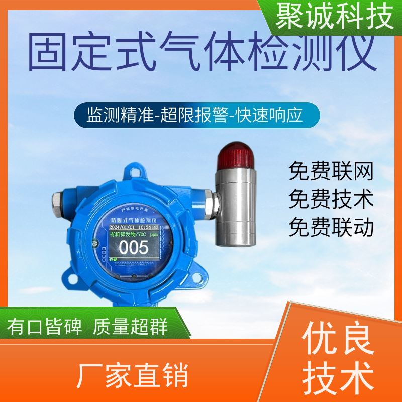 在线式四合一气体检测仪固定式氧气可燃硫化氢一氧化碳气体监测仪