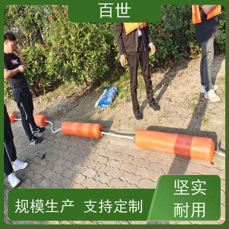 百世饮用水源拦船浮体自浮式结构钢丝绳锚固