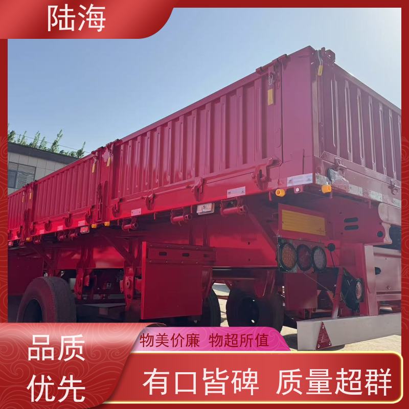  13米侧翻自卸半挂车 整车自重5.4吨 60标箱 举升力强